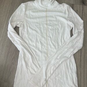 12th tribe white ribbed turtle neck top